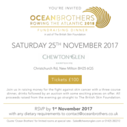 Ocean Brothers fundraising dinner at the Chewton Glen